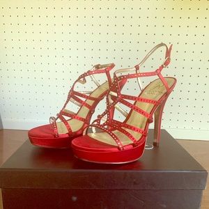 Red Strappy Heels